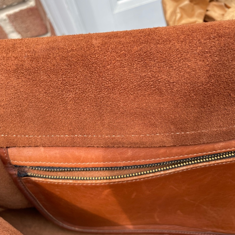Gorgeous Vintage British Tan Leather Briefcase w/ Crossbody Strap -GHW - Picture 8 of 10